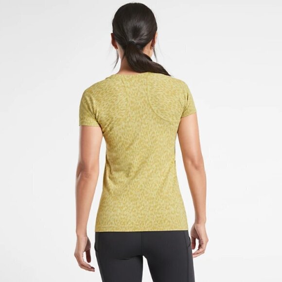 ATHLETA Momentum Allure Lemon Lime Animal Print Tee XXS - Picture 2 of 14